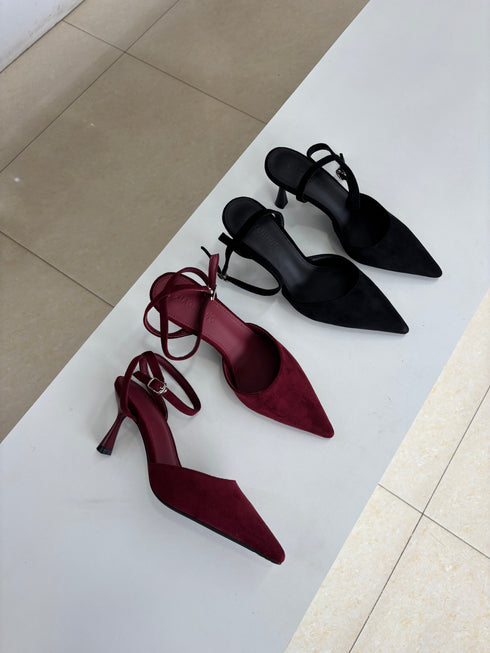 Buckle Straps Close Toe Heels